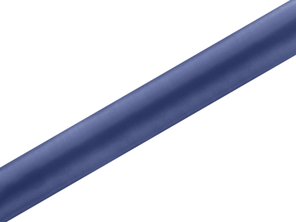 Saténový středový pás 36 cm - tmavě modrá ( 9 m / rol )