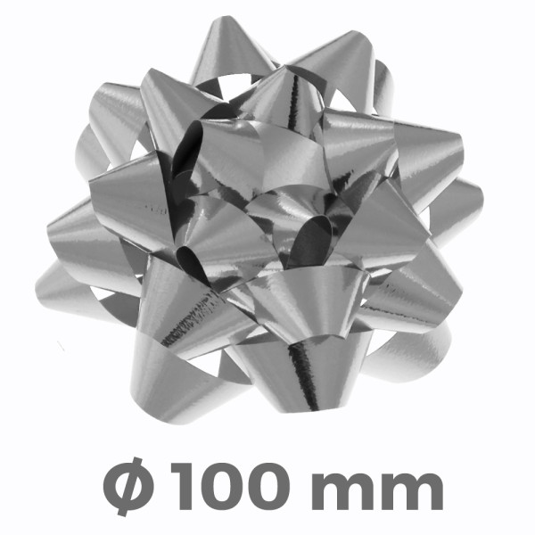 Nalepovací rozety Star 15/ 26 METAL - stříbrná Ø100 mm (12 ks/bal)
