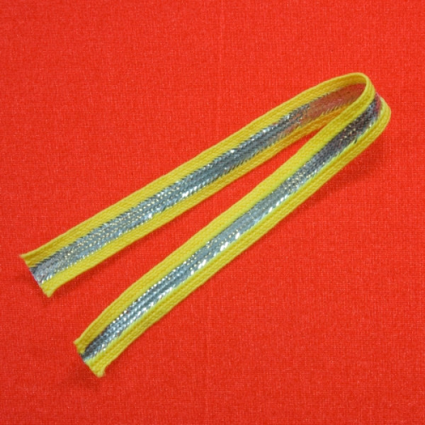 Stuha pletená SILVER WAY- žlutá (8mm, metráž)