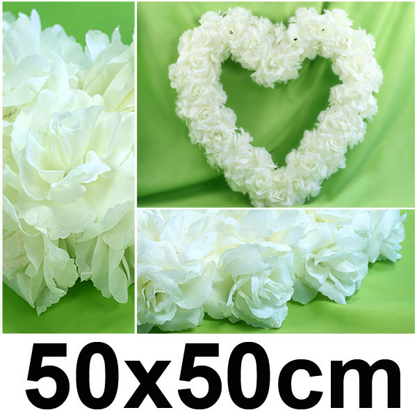 Svatební dekorace SRDCE 50x50 cm - krémová (1ks)