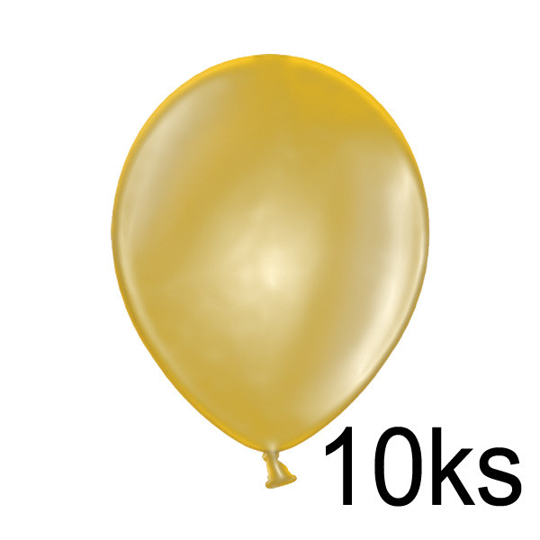 Balonek METALIK -  Ø25 cm - zlatá (10 ks/bal)