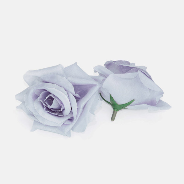 Umělá růže textilní  Ø8 cm - šedá (10 ks/bal)