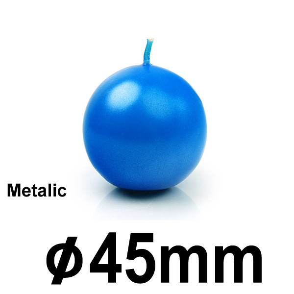 Svíčka koule METALIC Ø 4,5 cm  - tyrkysová tmavá (1 ks)