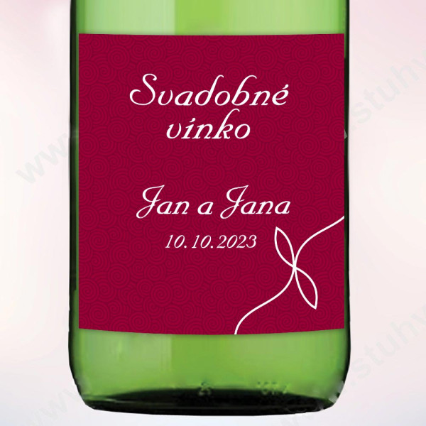 Etiketa na svadobné vínko BABY 9 x 10 cm  (6 ks/bal)