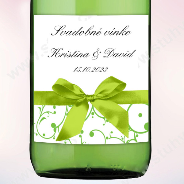 Etiketa na svadobné vínko MAŠLE 9 x 10 cm  (6 ks/bal)
