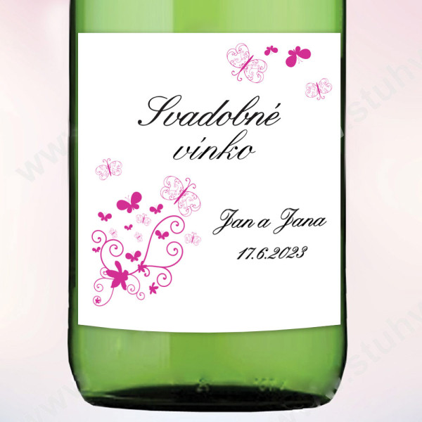 Etiketa na svadobné vínko LÉTO 9 x 10 cm  (6 ks/bal)