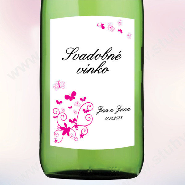 Etiketa na svadobné vínko LÉTO 5,5 x 8 cm  (9 ks/bal)