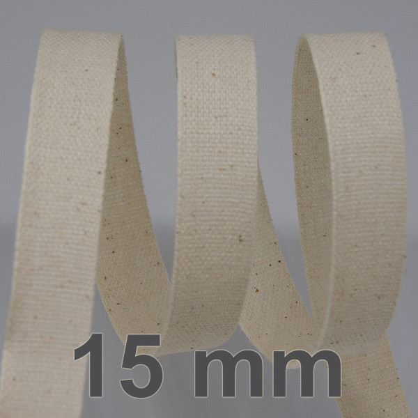Bavlněná stuha - Cordula 15 mm - smetanová 103 (20 m)