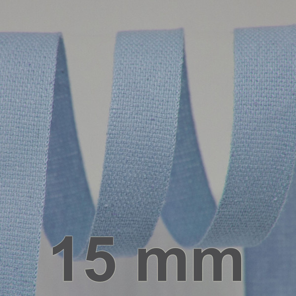 Bavlněná stuha - Cordula 15 mm - světle modrá 152 (20 m)