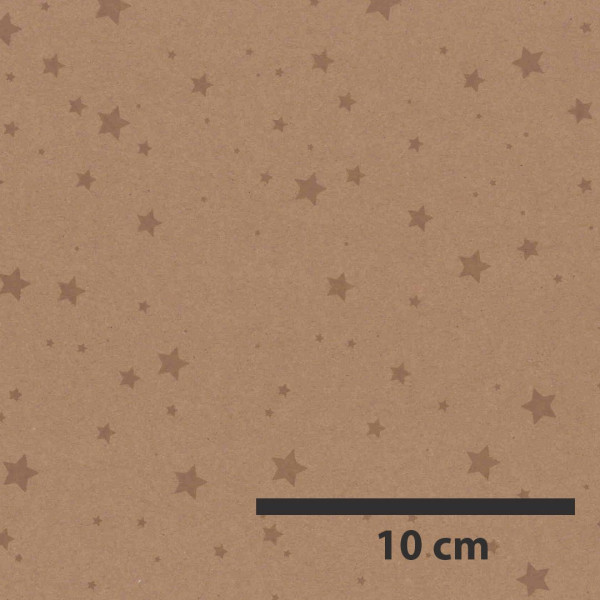 Kraftový papír 60 cm x 10 m, 50 g - Stars I. (1 ks)