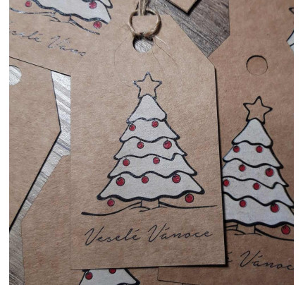 Vianočné menovky - biely stromček (10 ks/bal) - 1 - B1847-0001-HLAVNA-SK
