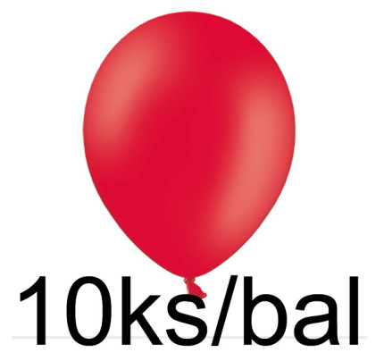 Balonek pastelový -  Ø30cm - červená (10 ks/bal)