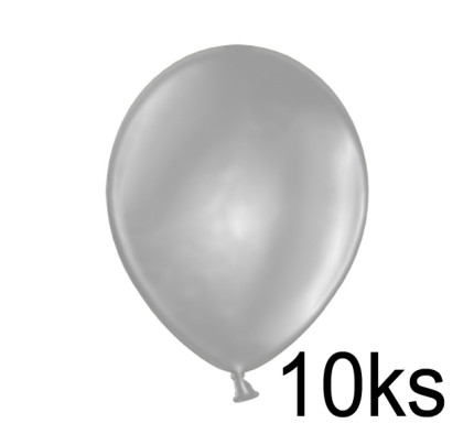 Balonek METALIK -  Ø25 cm - stříbrná (10 ks/bal)