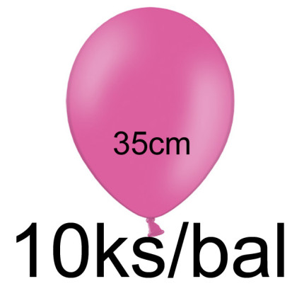 Balonek pastelový - Ø35 cm - malinová (10 ks/bal)