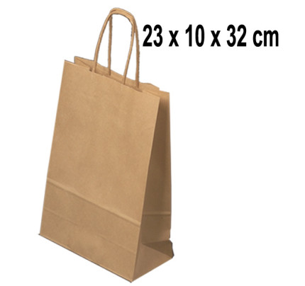 Papírová taška EKO - 23  x 10 x 32 cm (10 ks/bal)