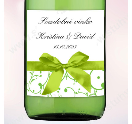 Etiketa na svadobné vínko MAŠLE 9 x 10 cm  (6 ks/bal)