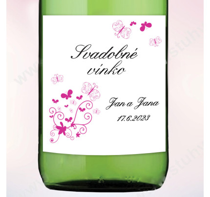 Etiketa na svadobné vínko LÉTO 9 x 10 cm  (6 ks/bal)