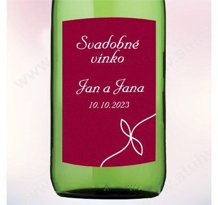 Etiketa na svadobné vínko BABY 5,5 x 8 cm  (9 ks/bal)