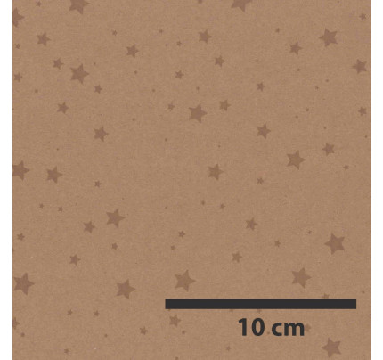 Kraftový papír 60 cm x 10 m, 50 g - Stars I. (1 ks)