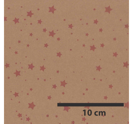 Kraftový papír 60 cm x 10 m, 50 g - Stars II. (1 ks)