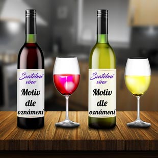 Etikety na svatební víno (6 ks/bal) - +7,14 € (5,90 € Excl. TaxZ)