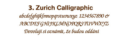3. Zurich Calligraphic