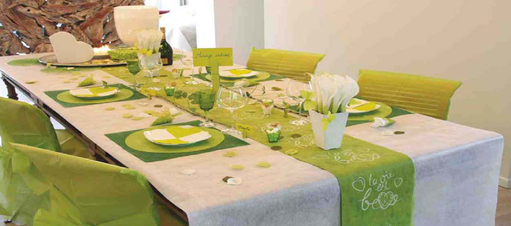 Zelenožltá na svadobnom stole